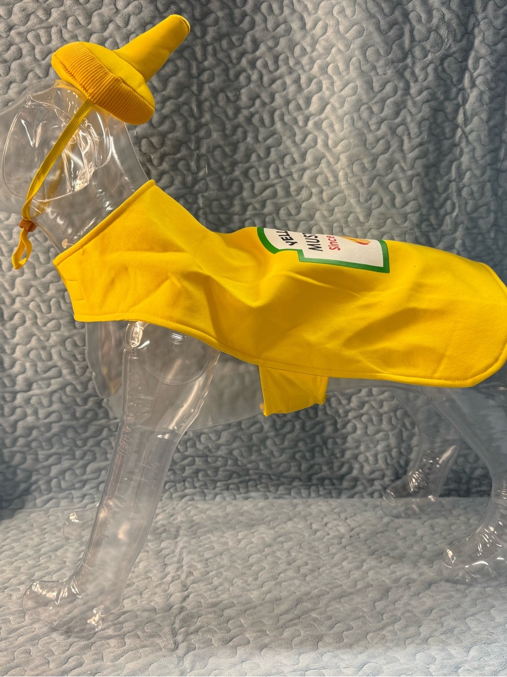 Yellow Dog Costume Raincoat with Squeeze Bottle Hood - Unbranded